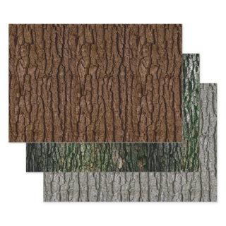 Rustic Faux Piece of Wood Grain Tree Bark  Sheets