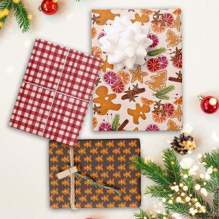 Rustic Gingerbread Citrus Spice Gingham Christmas  Sheets