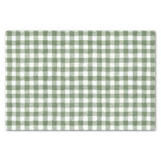 Rustic Green Gingham Tissue Paper