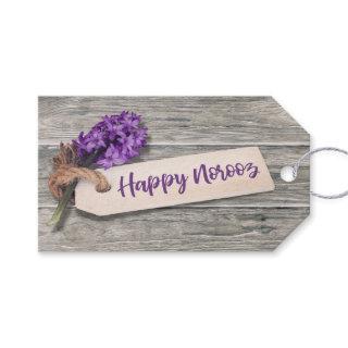 Rustic Happy Norooz Hyacinth - Gift Tag