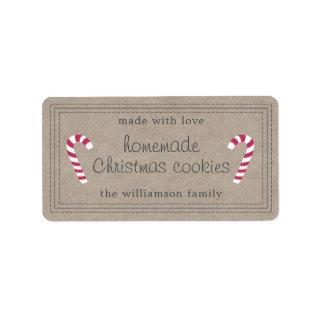 Rustic Homemade Christmas cookies Kraft Paper Label