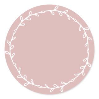 Rustic Homemade Jam Canning Silver Pink Write On Classic Round Sticker