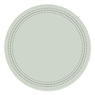 Rustic Homemade Simple Pastel Green Write On Classic Round Sticker