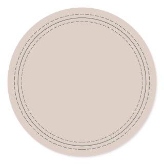Rustic Homemade Simple Pastel Purple Write On Classic Round Sticker