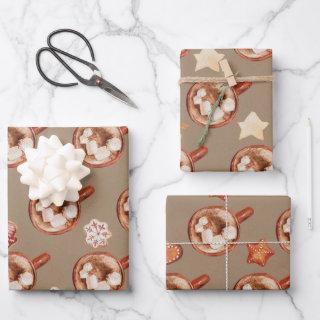 Rustic Kraft Cozy Hot Cocoa And Cookies  Sheets