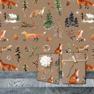 Rustic Kraft Everything Forest Woodland Red Fox  Sheets