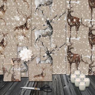 Rustic Kraft Reindeer Stags Large Antlers  Sheets