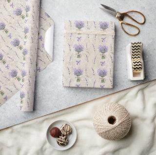 Rustic lavender and ivory lace purple and beige