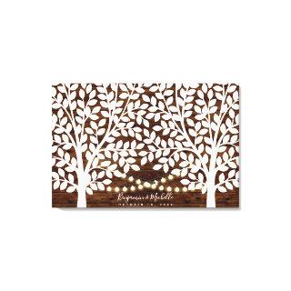 Rustic Lights Guest Book Canvas - 250 Signatures