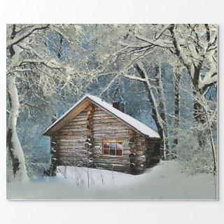 Rustic Log Cabin Winter Magic