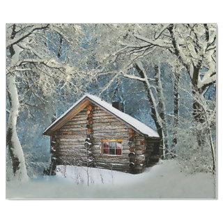 Rustic Log Cabin Winter Magic