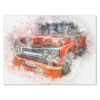 Rustic Old Vintage Truck Decoupage Tissue Paper