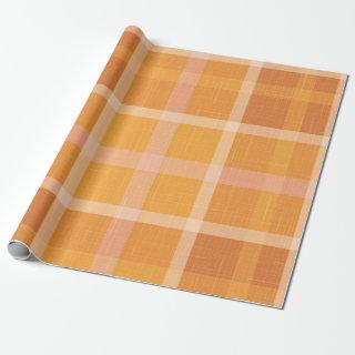 Rustic Orange Autumn  Fall Plaid Tartan  Wrapping