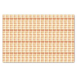 Rustic Orange Waffle Plaid Modern Farmhouse Tissue Paper