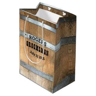 Rustic Personalized Bachelor Party Medium Gift Bag