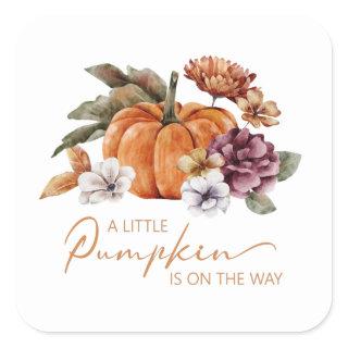 Rustic Pumpkin Baby Shower Sticker