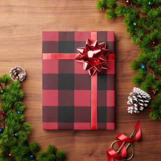 Rustic Red and Black Buffalo Plaid Christmas