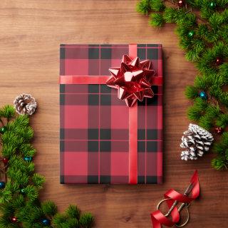 Rustic Red Black Plaid Pattern