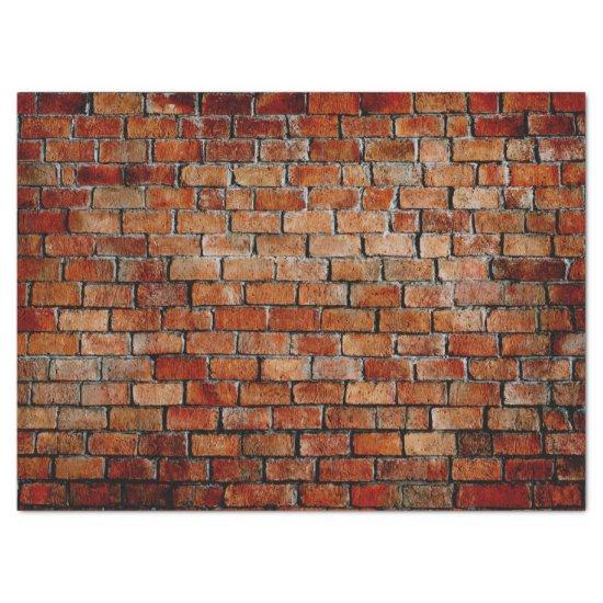 RUSTIC RED BRICK WALL TISSUE PAPER