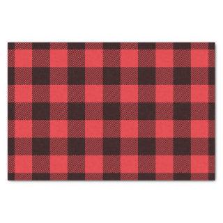 Rustic Red Buffalo Check Plaid Pattern Tissue Paper