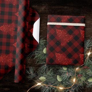 Rustic Red Christmas Tree Modern Buffalo Plaid
