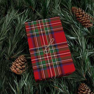 Rustic Red Green Plaid Classic Stewart Tartan