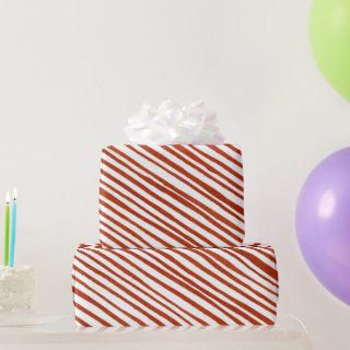 Rustic Red Stripes Christmas  Wrapping