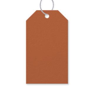 Rustic Rust Brown Solid Color Gift Tags