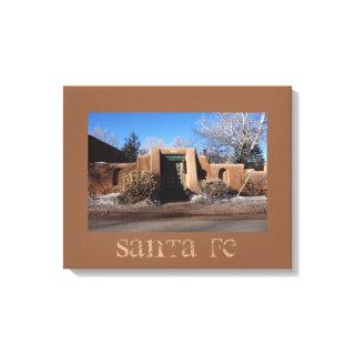 Rustic Santa Fe Adobe and Door Poster Canvas Print