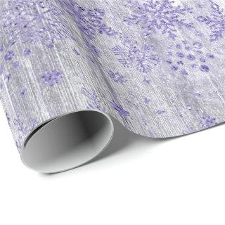 Rustic Snowflakes | Lavender Purple Scandinavian