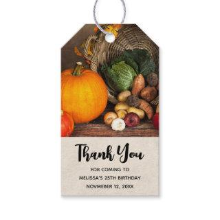 Rustic Table Bountiful Harvest Birthday Gift Tags