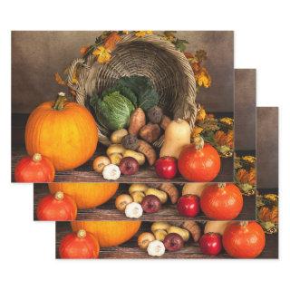 Rustic Thanksgiving Table Bountiful Harvest  Sheets