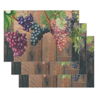 Rustic Vineyard Wood & Grapes   Sheets
