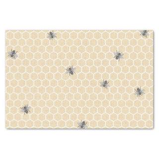Rustic Vintage Honeycomb Bumble Bee Tissue Paper