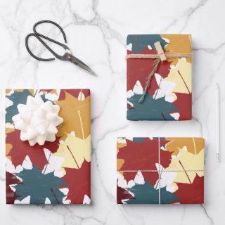Rustic Watercolor Fall Autumn Leaves   Sheets