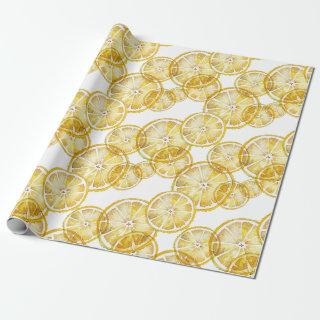 Rustic Watercolor Lemon Slices Pattern