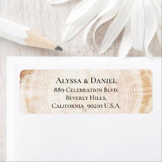 Rustic Wedding Wood grain tree bark ring Custom Label