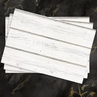 Rustic White Wood Effect Country Style Crafting Tissue Paper
