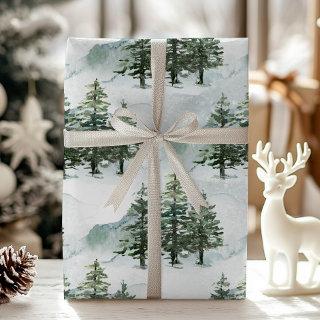 Rustic Winter Pine Trees Evergreen Forest