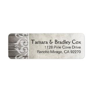 Rustic Wood Filigree | grey Label