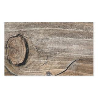 Rustic Wood Grain - Knotty Rectangular Sticker