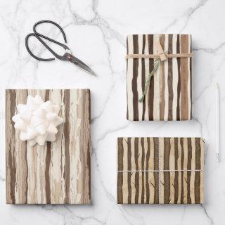 Rustic Wood Grain Tree Bark   Sheets
