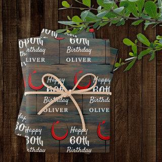 Rustic Wood Red Wine 60th Birthday   Sheets