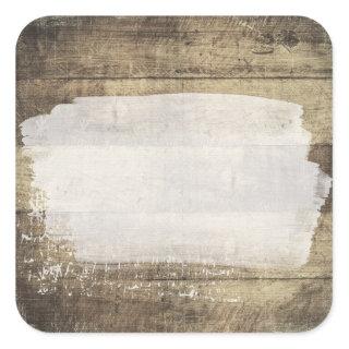 Rustic Wood Shabby Grunge Vintage Painted Boards Square Sticker