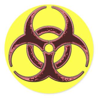 Rusty Bio Hazard Symbol Classic Round Sticker