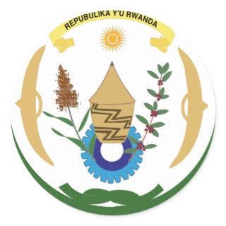 Rwanda Coat of Arms Classic Round Sticker