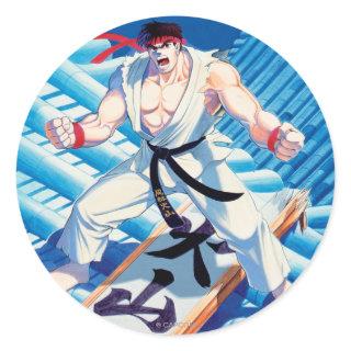 Ryu on Roof Classic Round Sticker