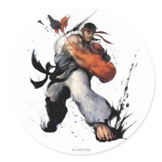 Ryu Punch Classic Round Sticker