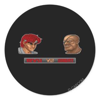 Ryu Vs Sagat Classic Round Sticker