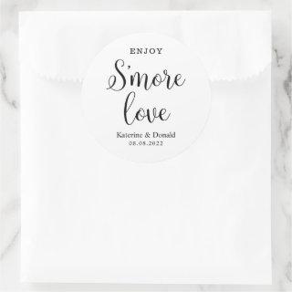 S’more Love Wedding Classic Round Sticker